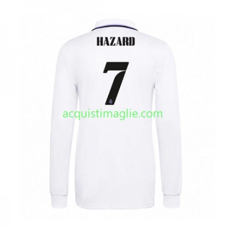 Divisa di Calcio Real Madrid Eden Hazard 7 Prima 2022/2023 Manica Lunga